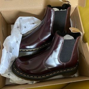 Dr. Martens cherry red vegan Chelsea boot size US 5 / UK 3